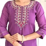 Woman's Rayon Kurti Pent With Dupatta