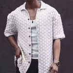 MENS WEAR HEAVY CHATAI IMPORTED FABRIC FULL SLEEVE SHIRT,CASUAL COMFORTABLE, WITH TRENDY POPCORN TEXTURE,NEW ARRIVAL SHIRT, DOUBLE POCKET SHIRT FOR MEN