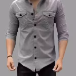 vstrr latest and stylish maroon double pocket shirt for men