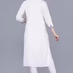 Women Designer Rayon Embroidery Black Kurta Pant Dupatta Set