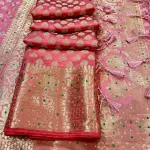 Banarasi Silk Multicolour Stone Work Saree