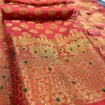 Banarasi Silk Multicolour Stone Work Saree