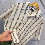 Handcrafted Look Cotton Crochet Shirt for Men .