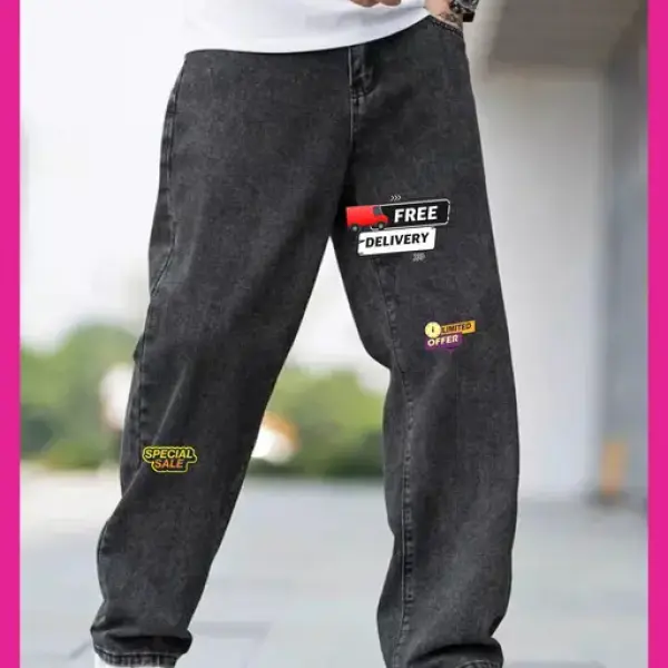 Pure cotton cargo jeans for men