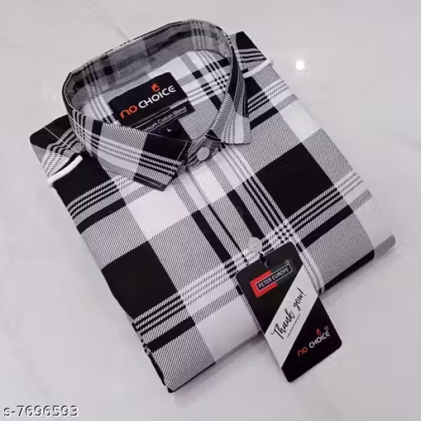 Latest white and black check shirt Premium check shirt for men for daily wear black and white check 