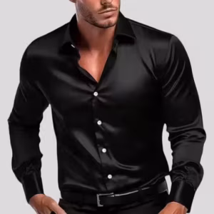 Men Regular/stylish Fit Plain Solid Spread Collar Casual Shirt - Black