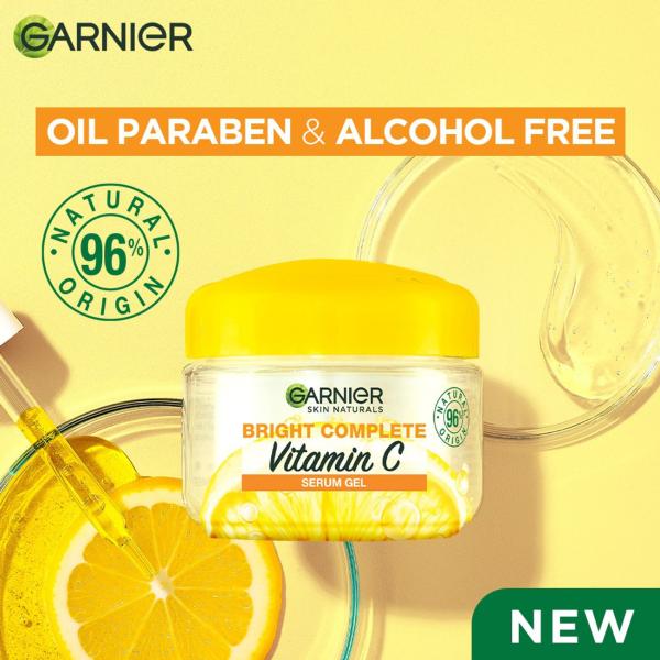 GARNIER Bright Complete Vitamin C Serum Gel |Brightening Moisturizer Cream (45 g)
