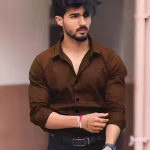 Mens Brown Shirts Whit Pocket